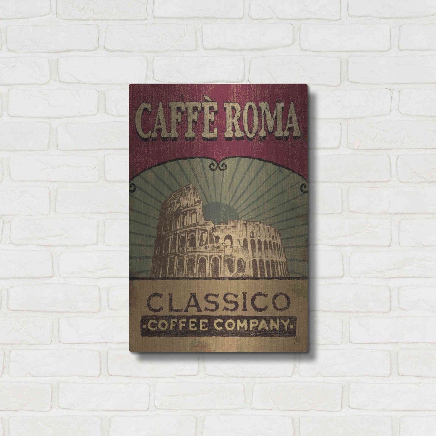 Luxe Metal Art 'Coffee Blend I' by Daphne Brissonet, Metal Wall Art,16x24