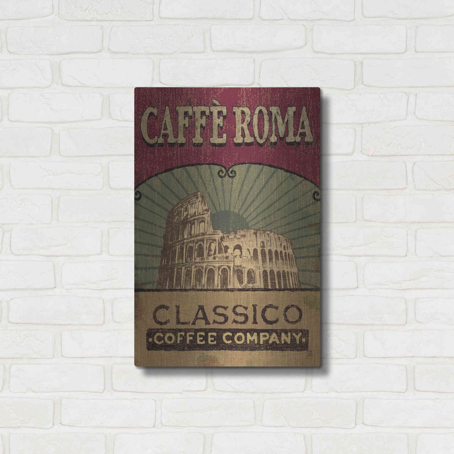 Luxe Metal Art 'Coffee Blend I' by Daphne Brissonet, Metal Wall Art,16x24