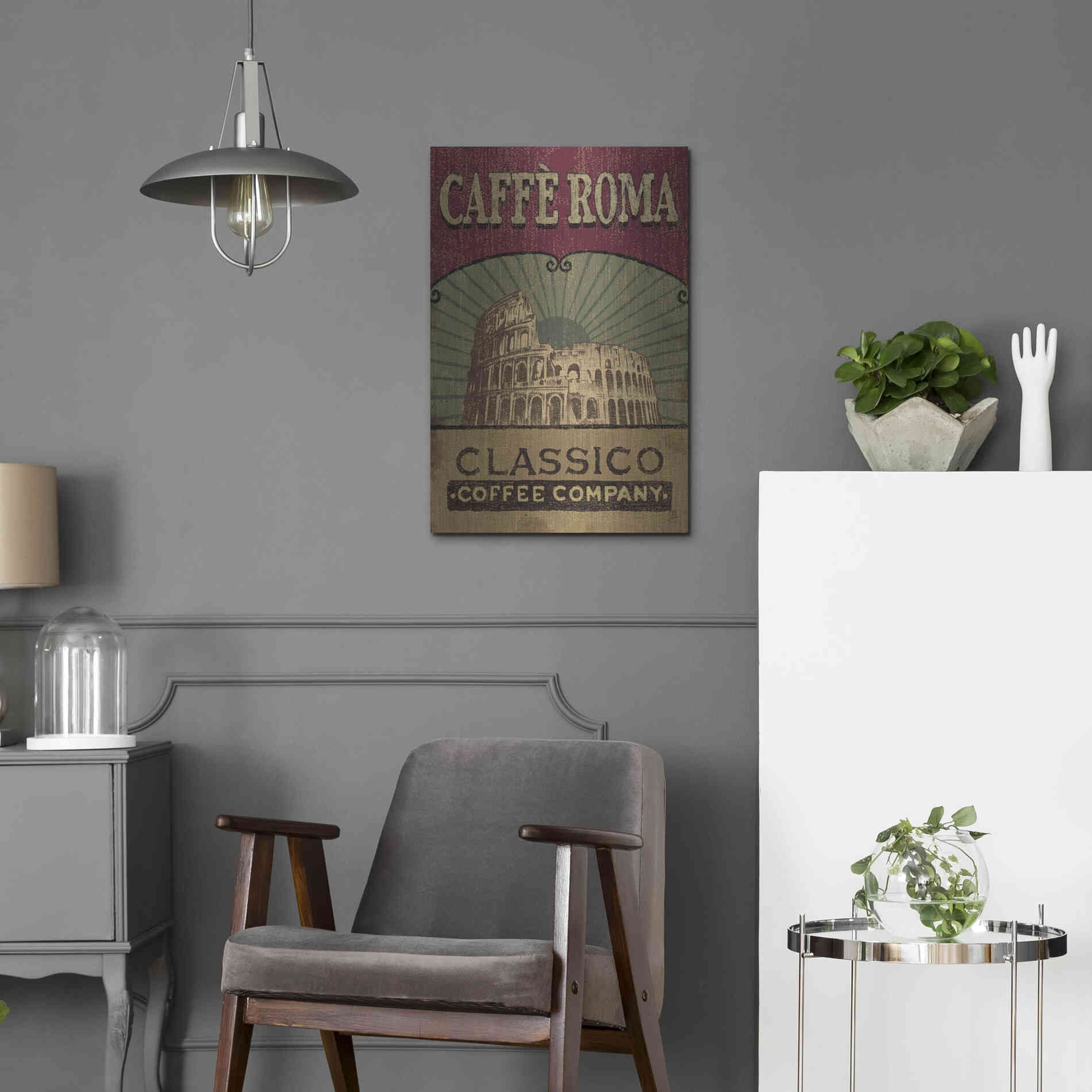 Luxe Metal Art 'Coffee Blend I' by Daphne Brissonet, Metal Wall Art,16x24