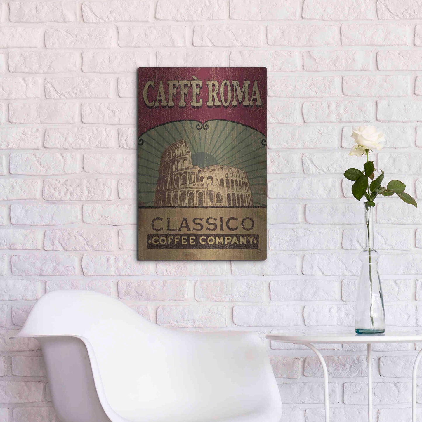 Luxe Metal Art 'Coffee Blend I' by Daphne Brissonet, Metal Wall Art,16x24