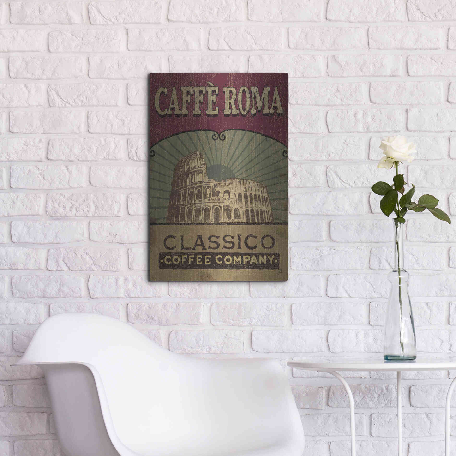 Luxe Metal Art 'Coffee Blend I' by Daphne Brissonet, Metal Wall Art,16x24