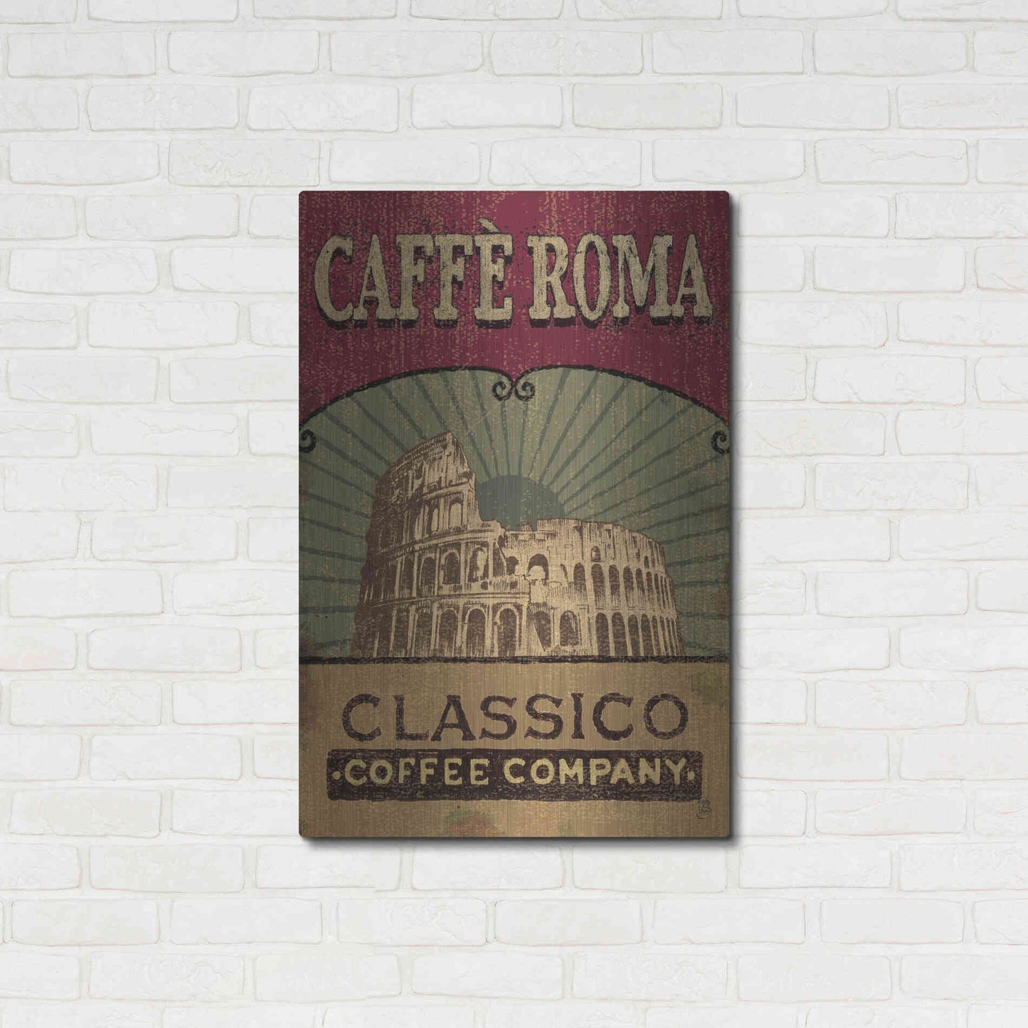 Luxe Metal Art 'Coffee Blend I' by Daphne Brissonet, Metal Wall Art,24x36
