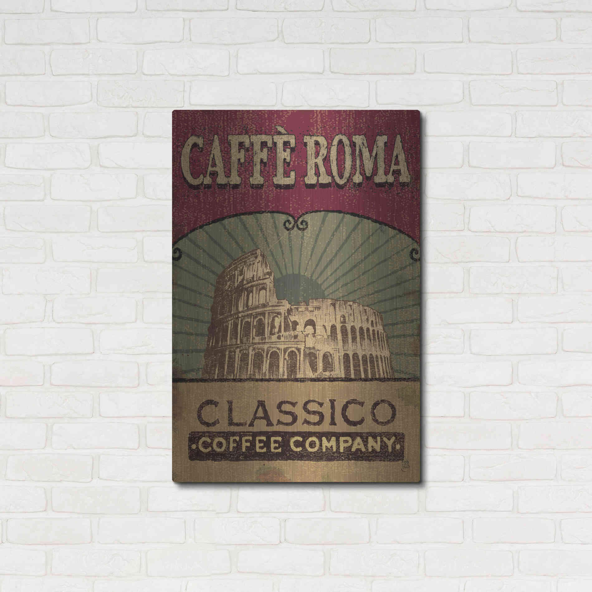 Luxe Metal Art 'Coffee Blend I' by Daphne Brissonet, Metal Wall Art,24x36