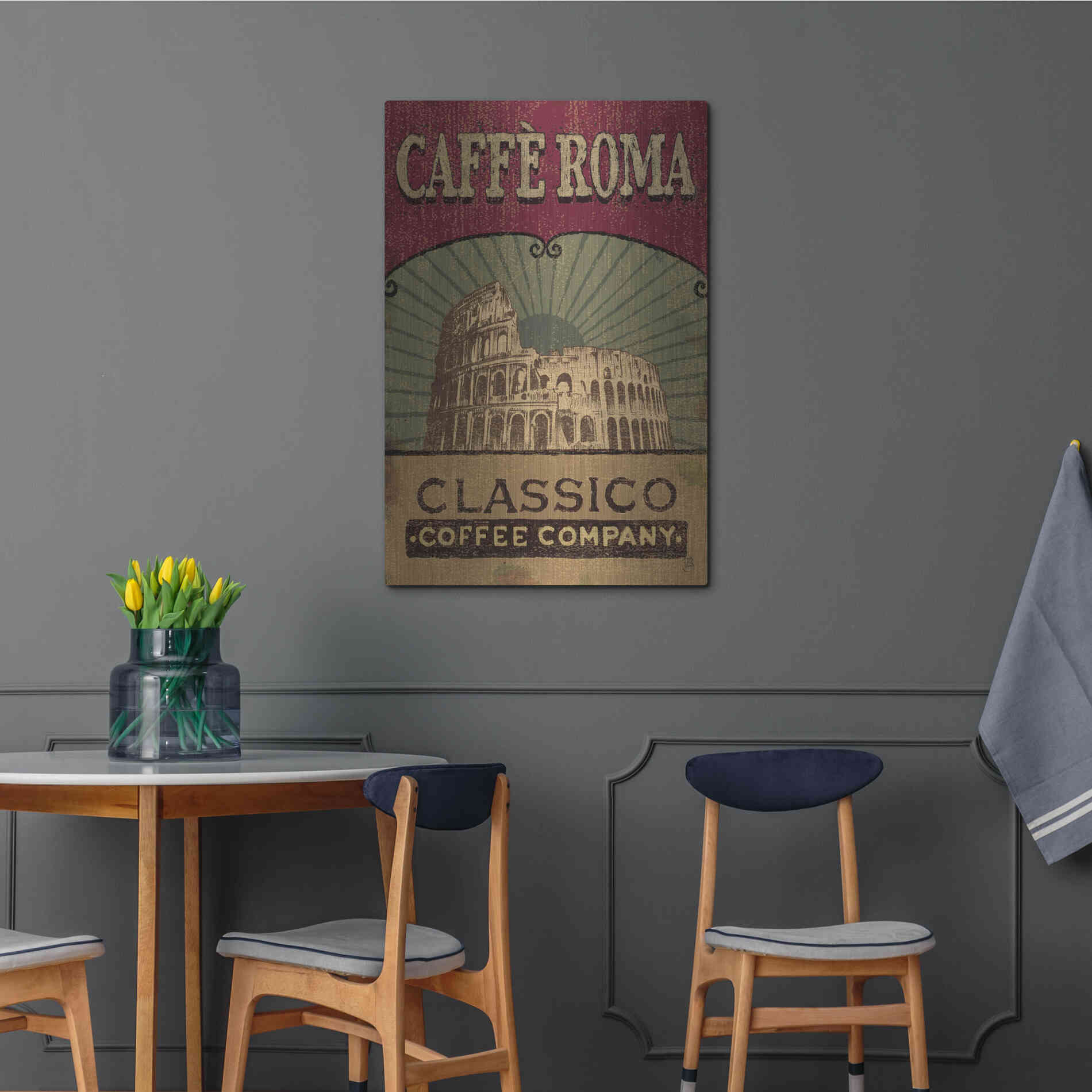 Luxe Metal Art 'Coffee Blend I' by Daphne Brissonet, Metal Wall Art,24x36