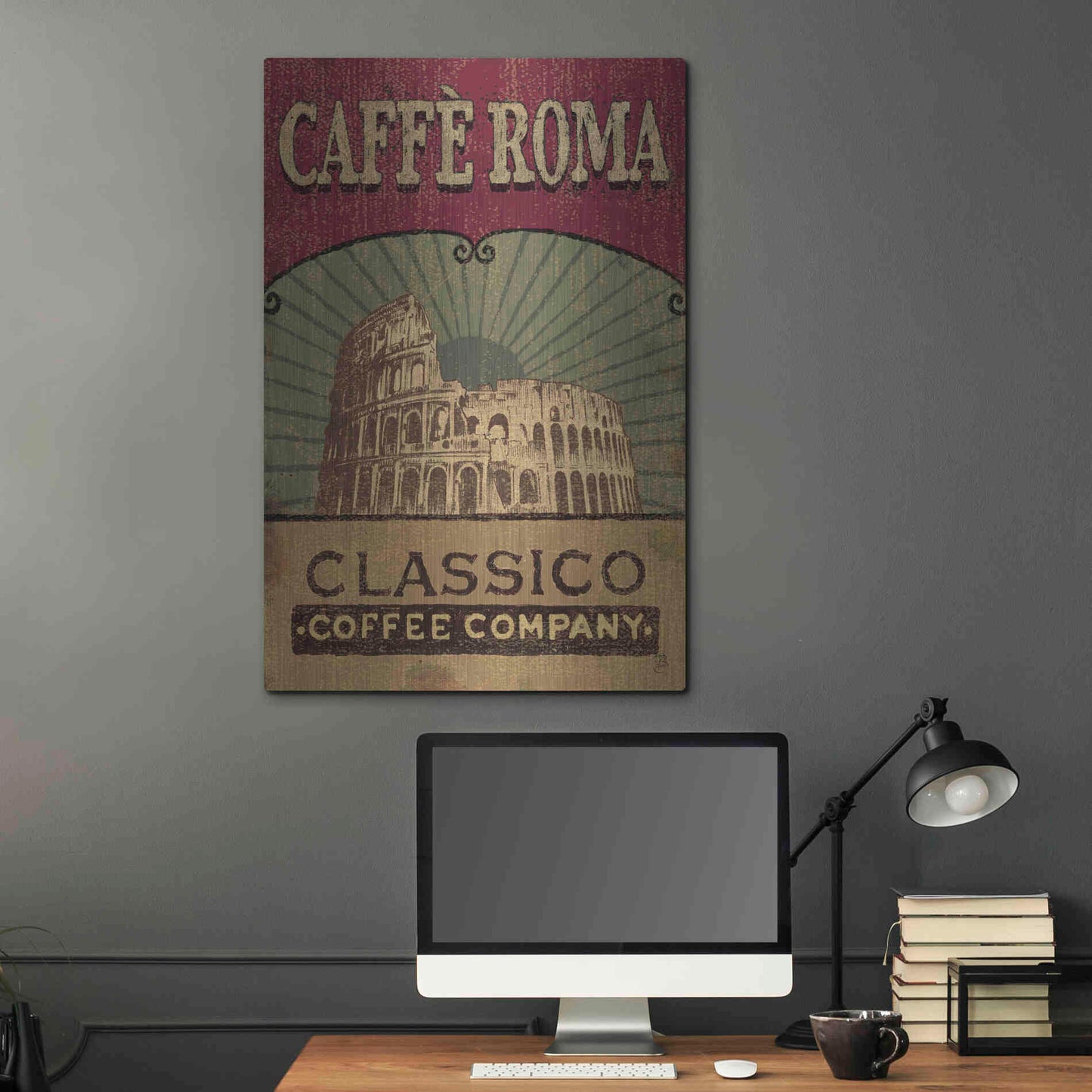 Luxe Metal Art 'Coffee Blend I' by Daphne Brissonet, Metal Wall Art,24x36