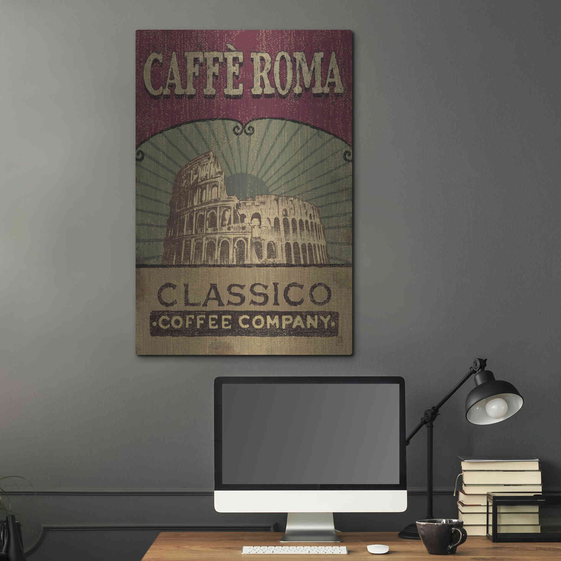 Luxe Metal Art 'Coffee Blend I' by Daphne Brissonet, Metal Wall Art,24x36