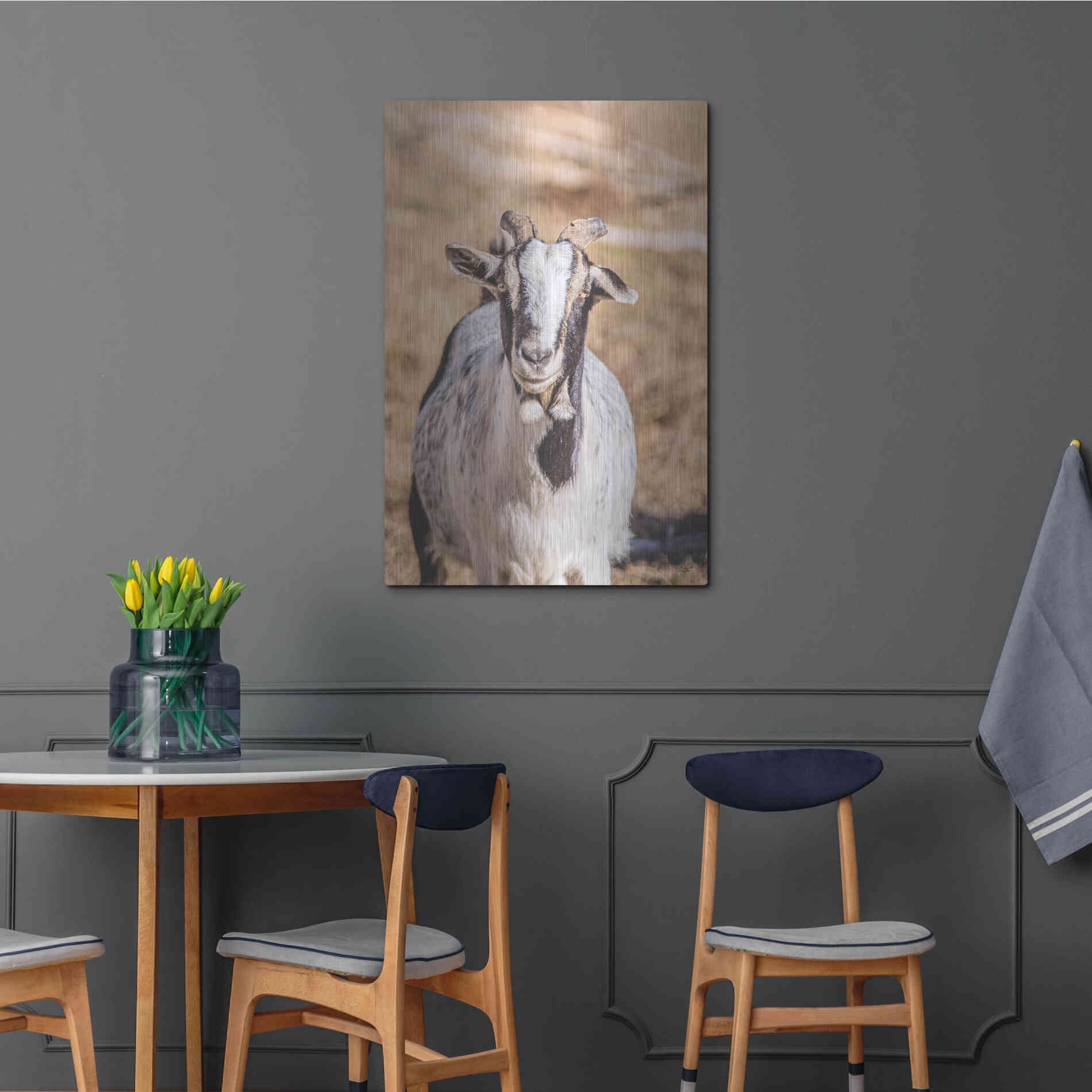 Luxe Metal Art 'Short Beard' by Donnie Quillen Metal Wall Art,24x36