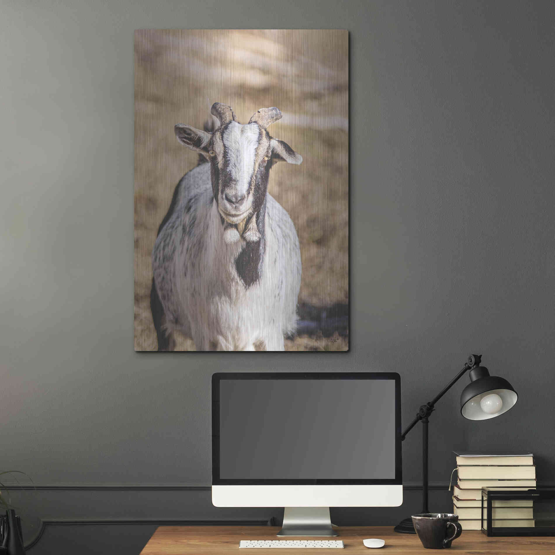 Luxe Metal Art 'Short Beard' by Donnie Quillen Metal Wall Art,24x36