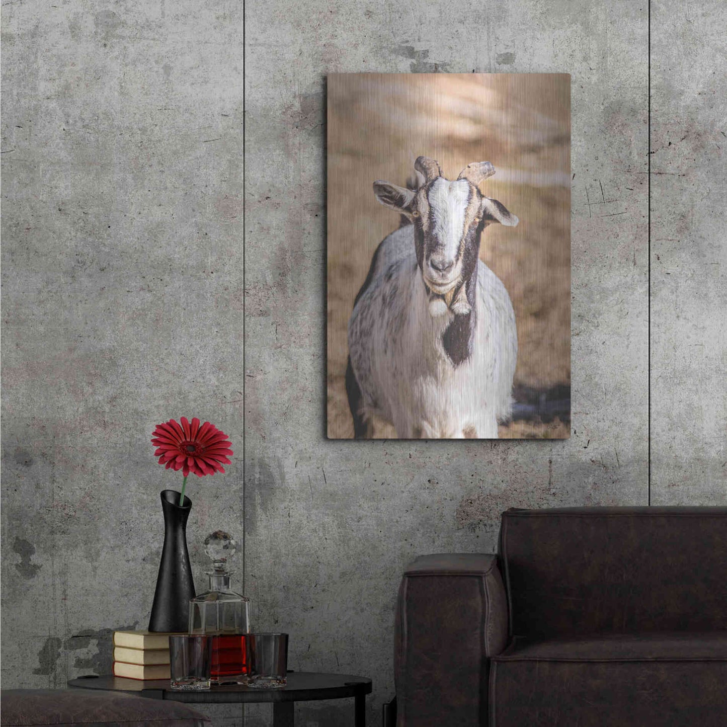 Luxe Metal Art 'Short Beard' by Donnie Quillen Metal Wall Art,24x36