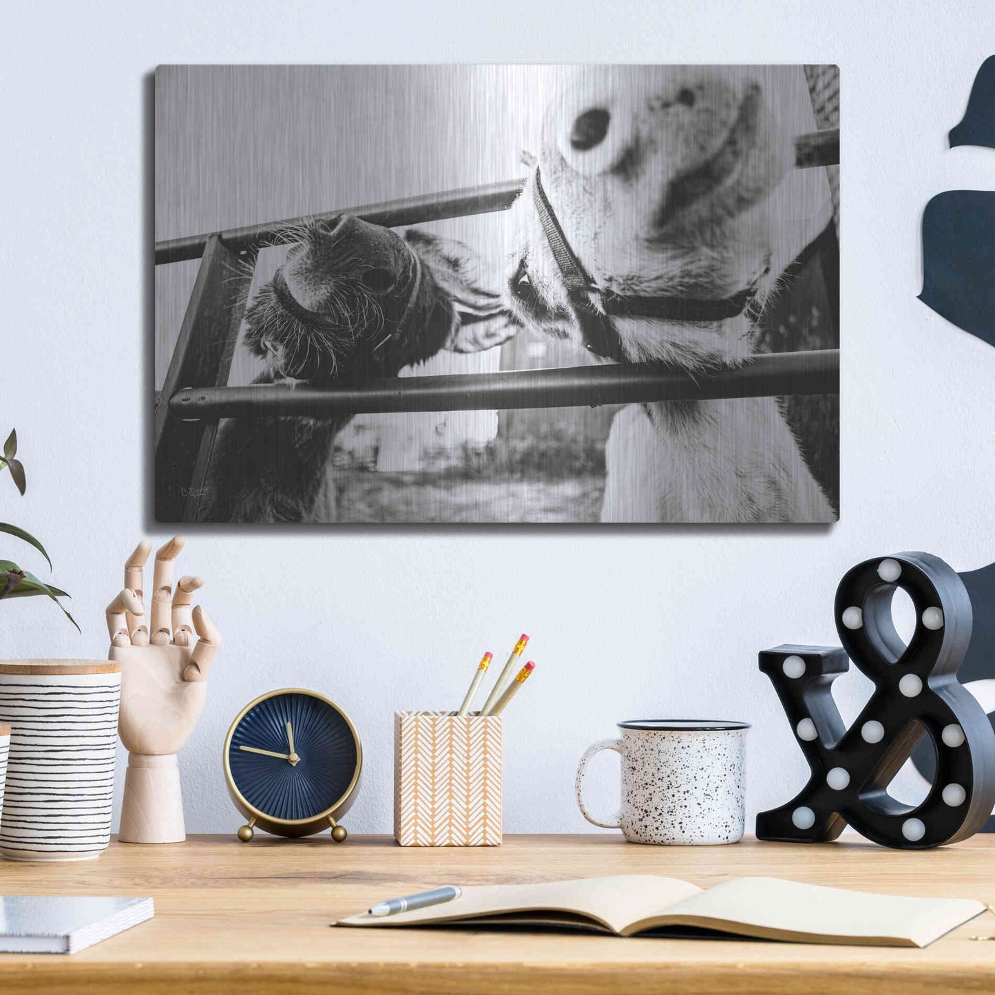 Luxe Metal Art 'Feeding Donkeys' by Donnie Quillen Metal Wall Art,16x12