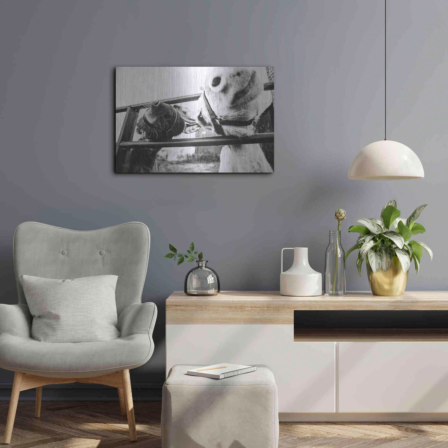 Luxe Metal Art 'Feeding Donkeys' by Donnie Quillen Metal Wall Art,24x16