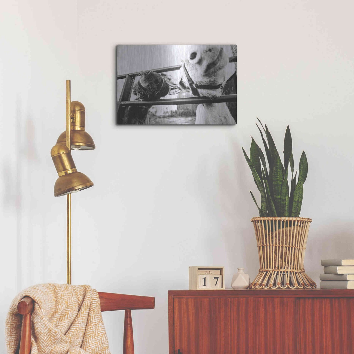 Luxe Metal Art 'Feeding Donkeys' by Donnie Quillen Metal Wall Art,24x16