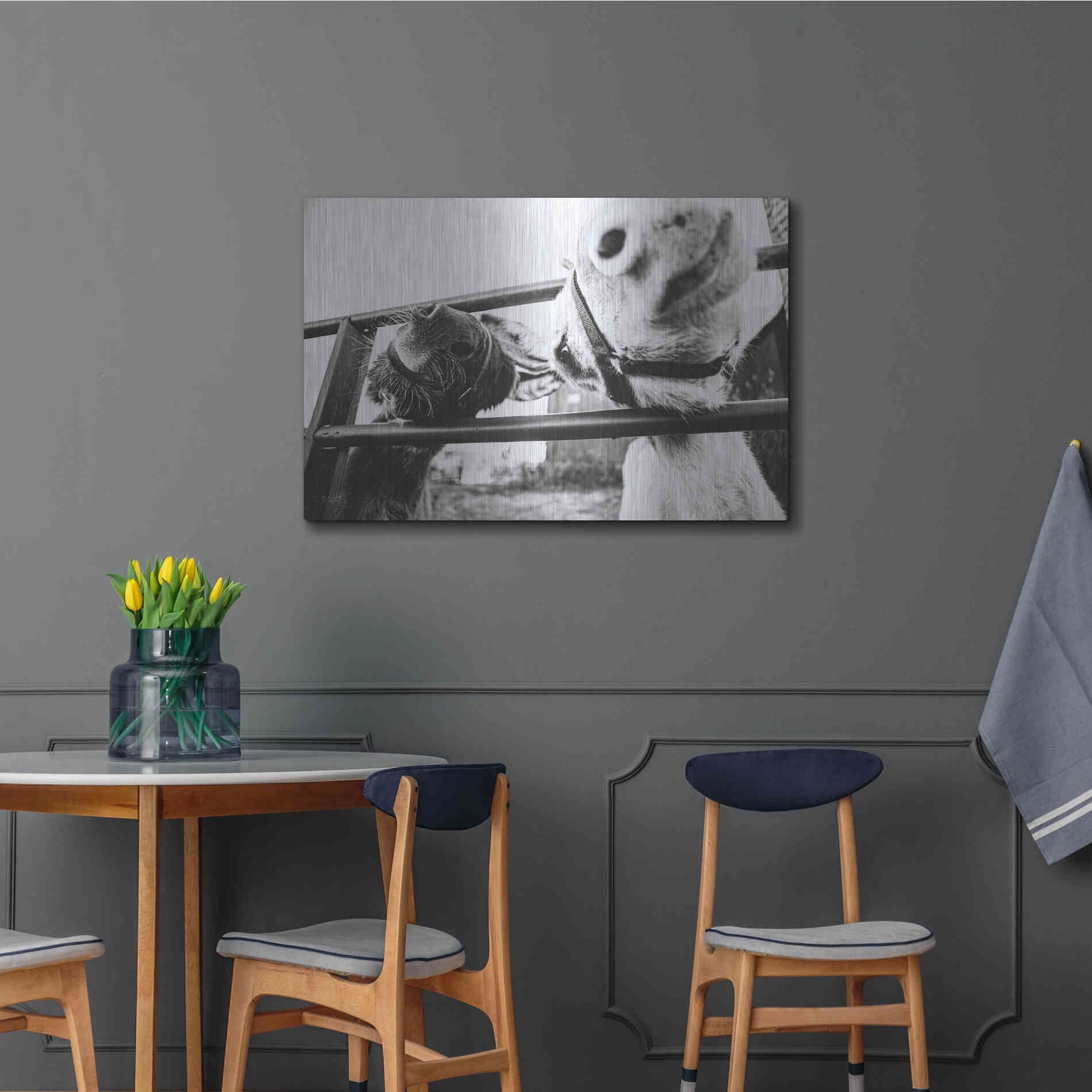 Luxe Metal Art 'Feeding Donkeys' by Donnie Quillen Metal Wall Art,36x24