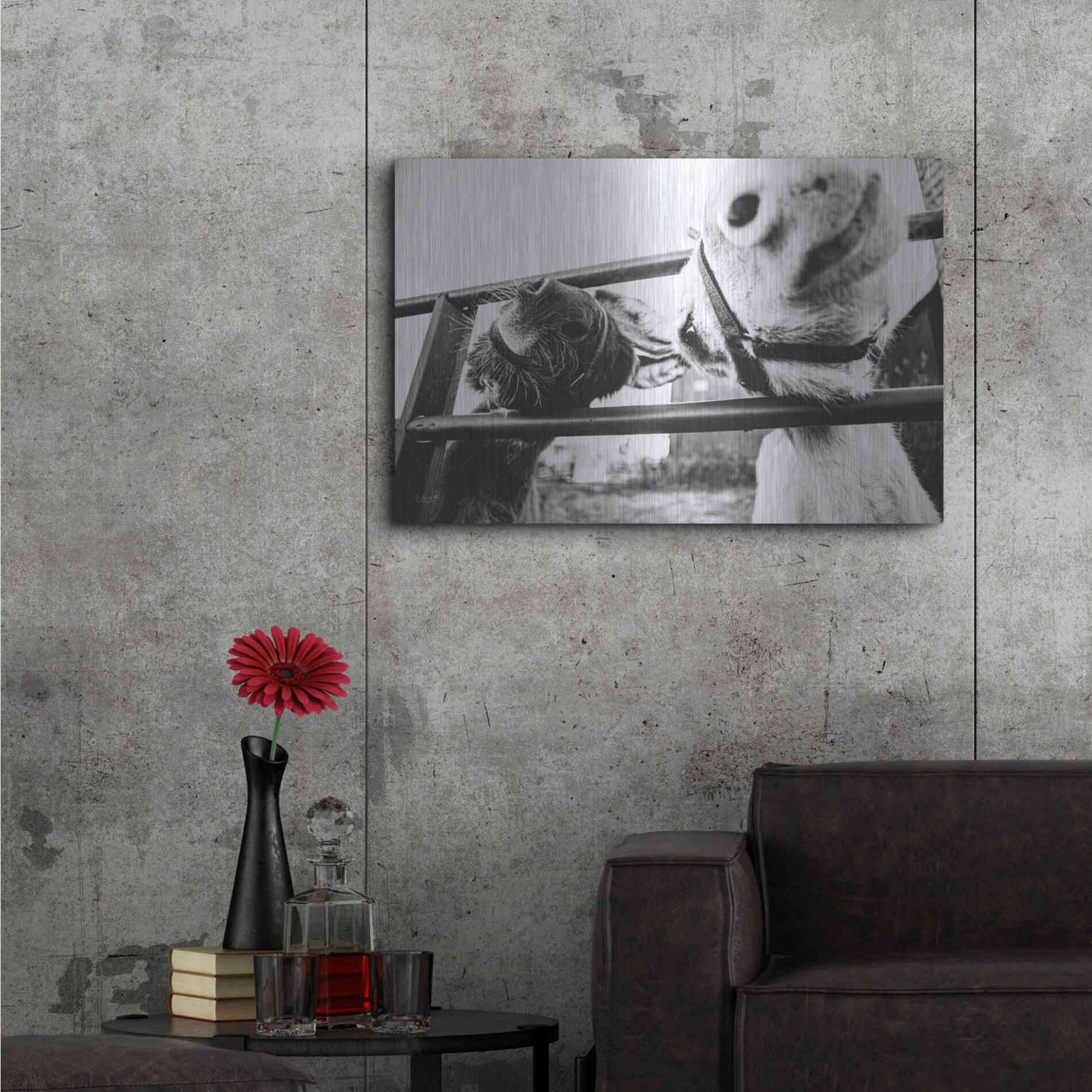 Luxe Metal Art 'Feeding Donkeys' by Donnie Quillen Metal Wall Art,36x24