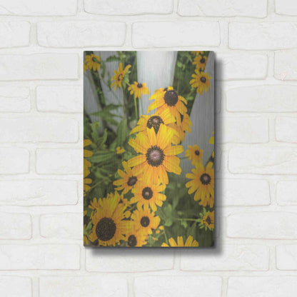 Luxe Metal Art 'Bed of Yellow' by Donnie Quillen Metal Wall Art,12x16