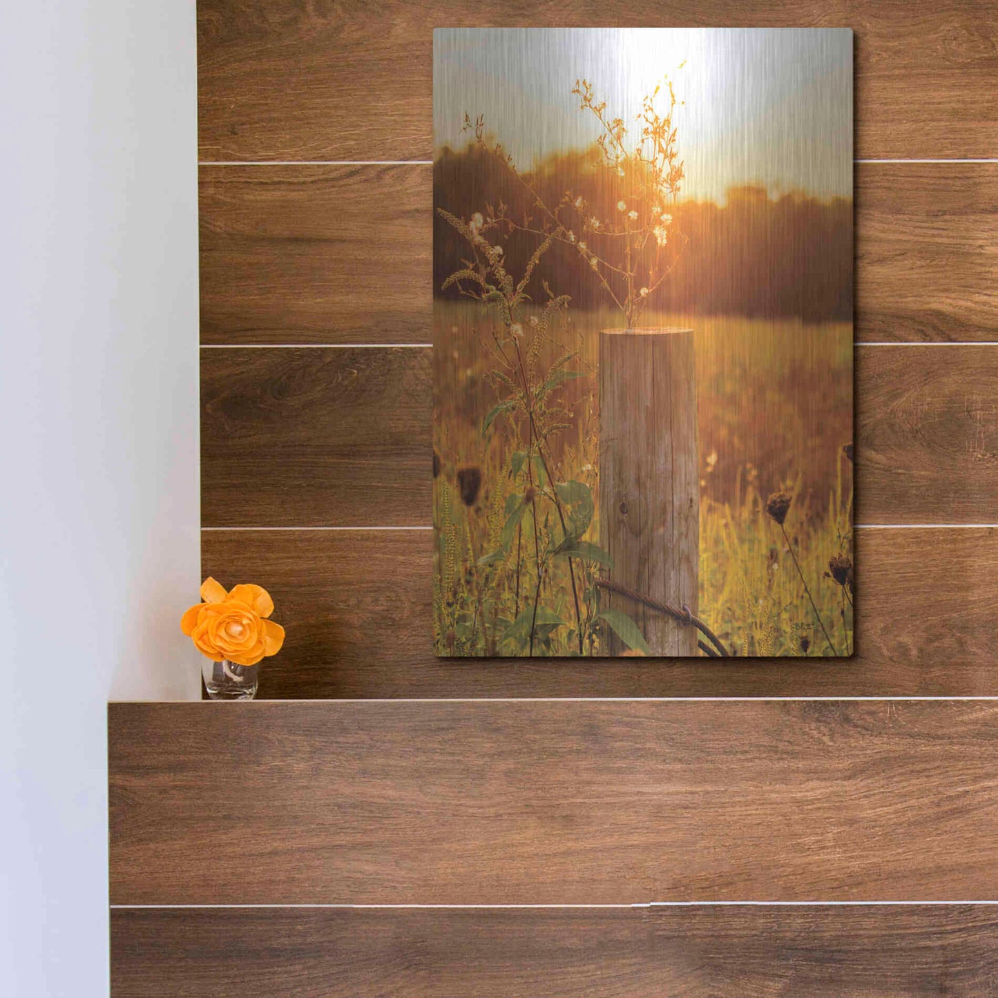 Luxe Metal Art 'Post' by Donnie Quillen Metal Wall Art,12x16