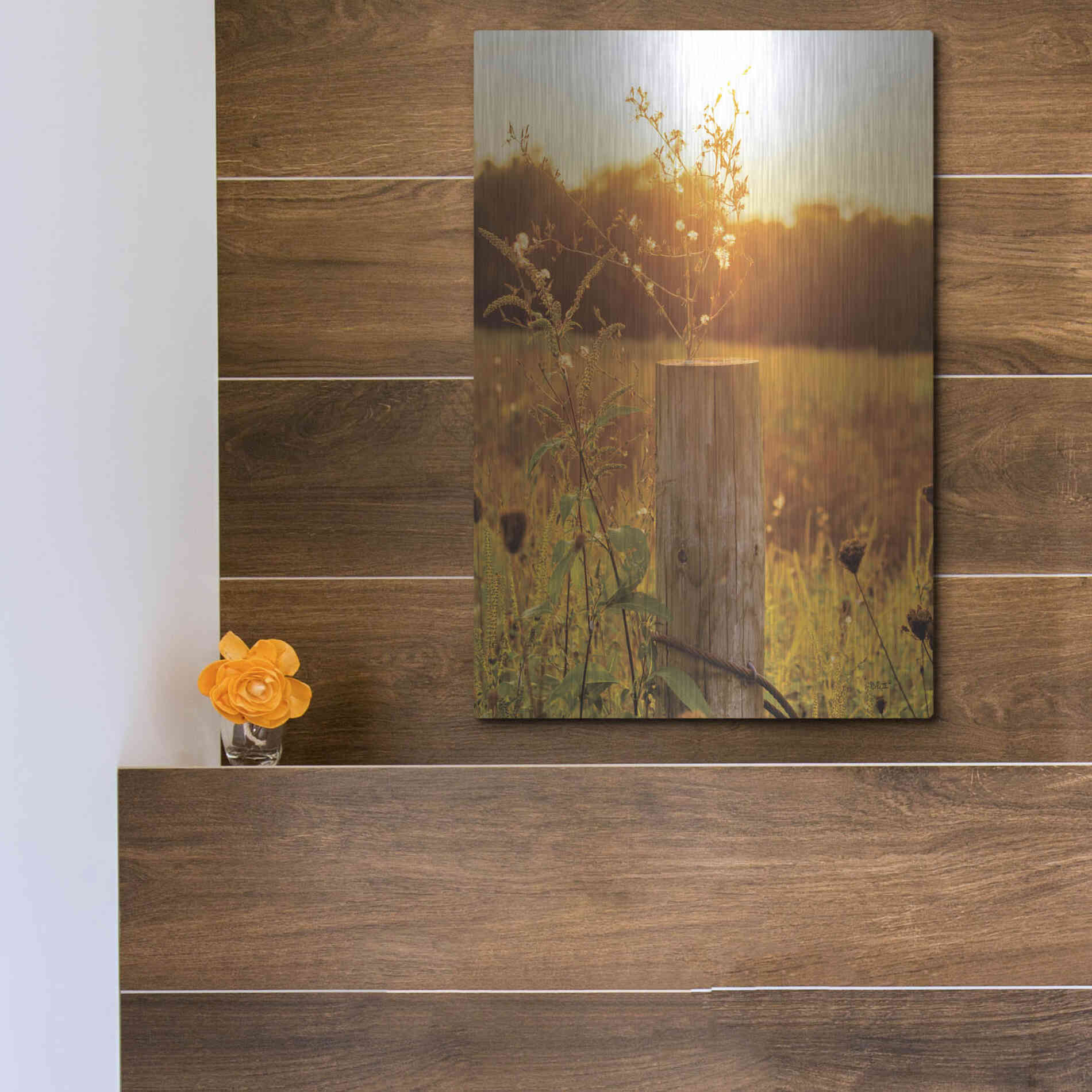 Luxe Metal Art 'Post' by Donnie Quillen Metal Wall Art,12x16