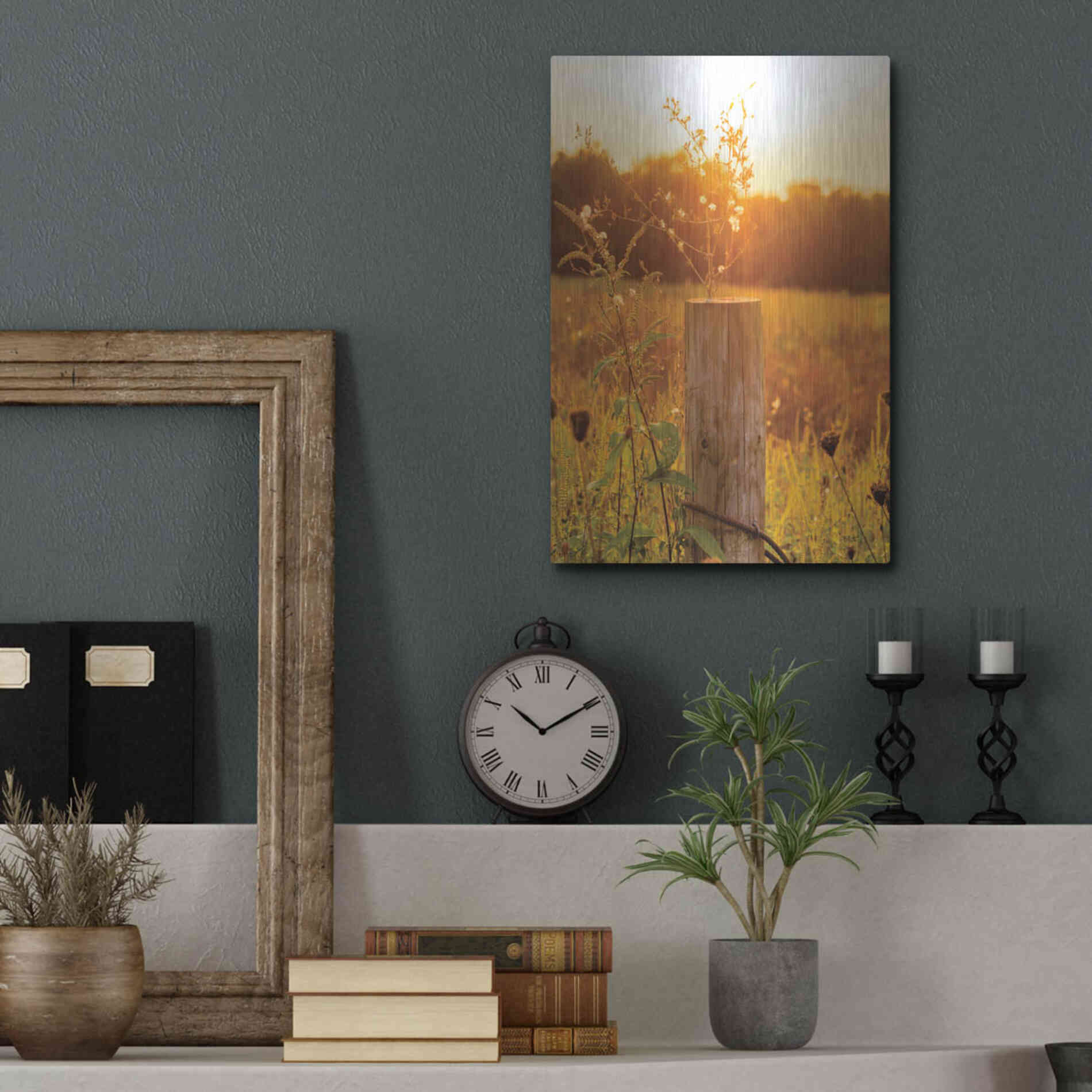 Luxe Metal Art 'Post' by Donnie Quillen Metal Wall Art,12x16