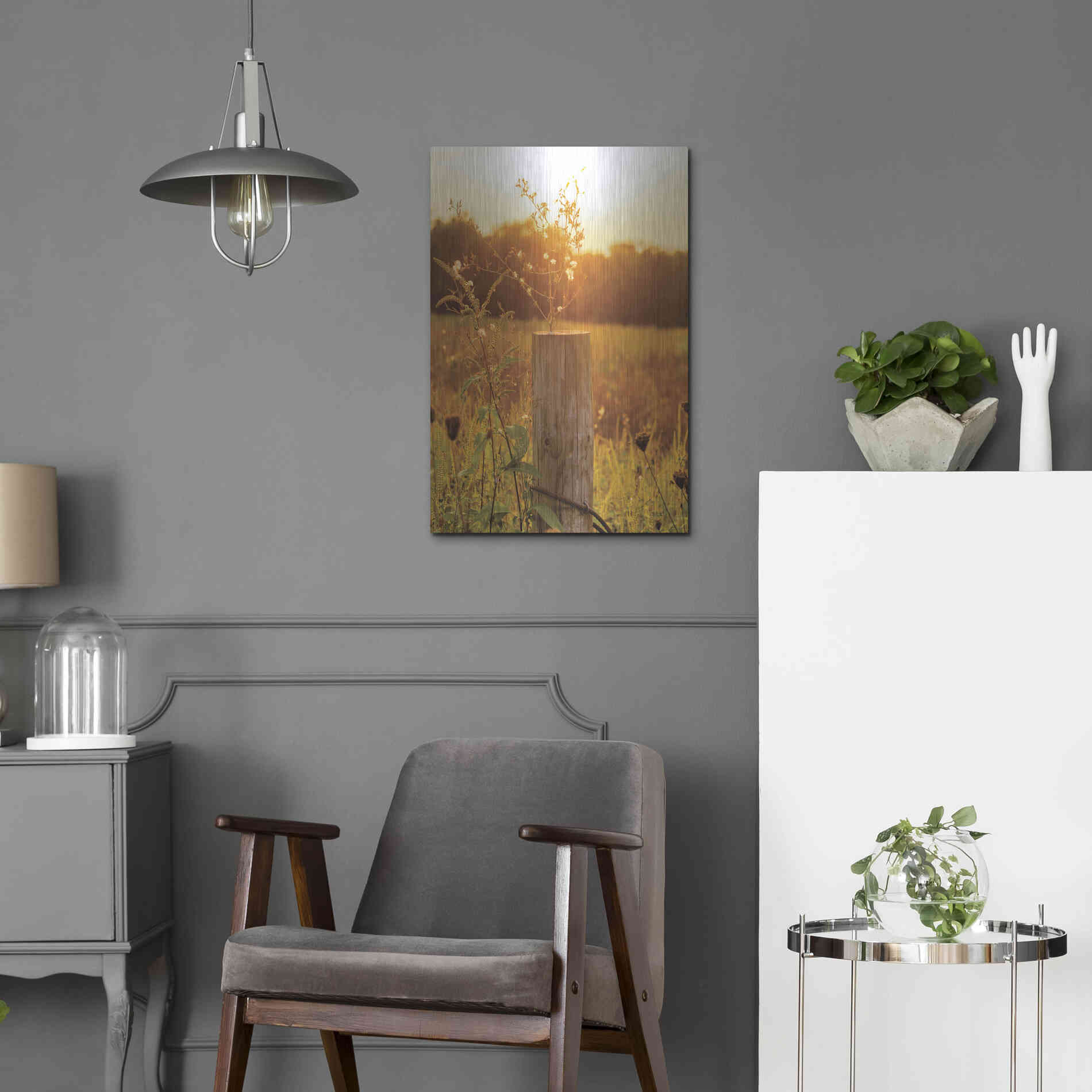 Luxe Metal Art 'Post' by Donnie Quillen Metal Wall Art,16x24
