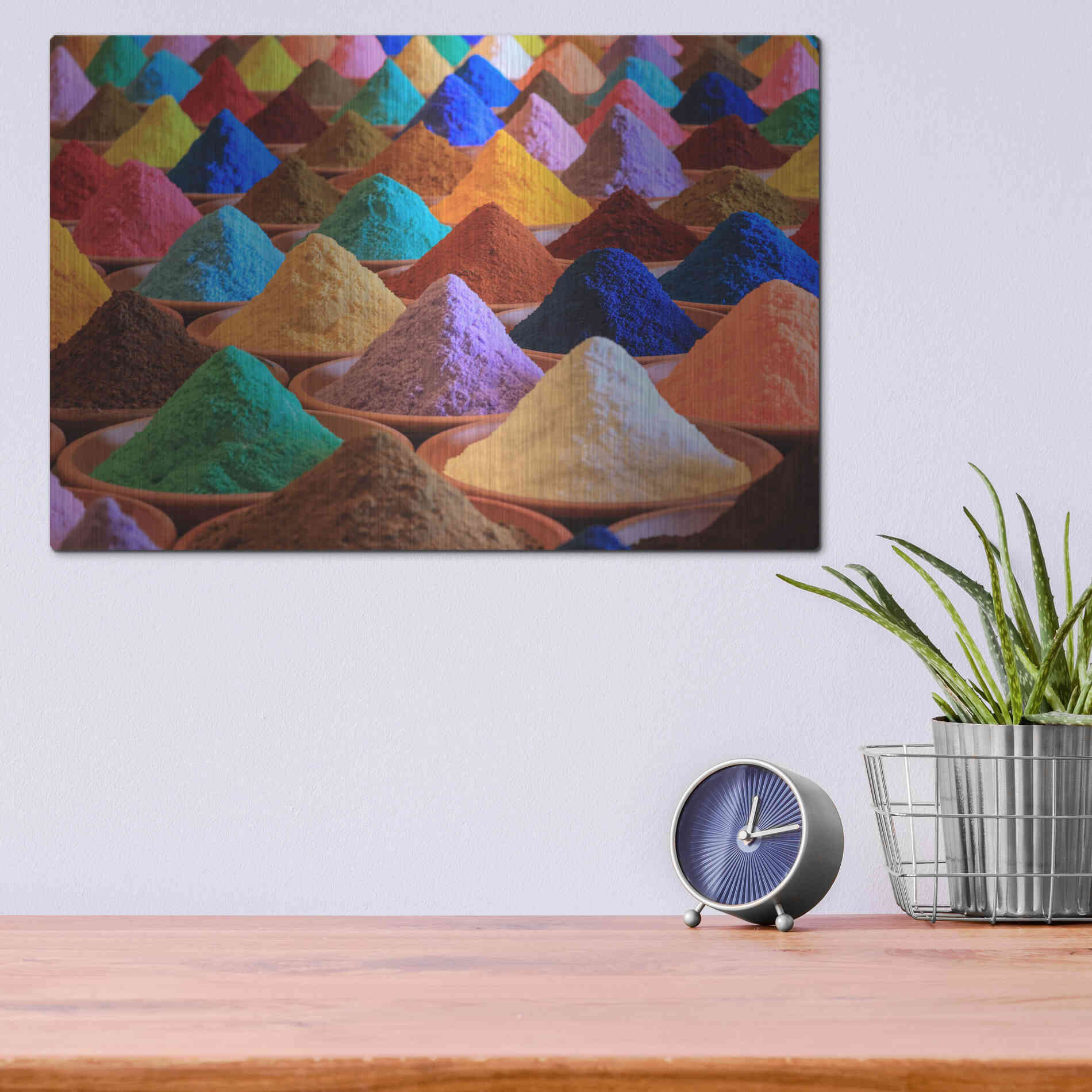 Luxe Metal Art 'Colorful Life' Metal Wall Art,16x12