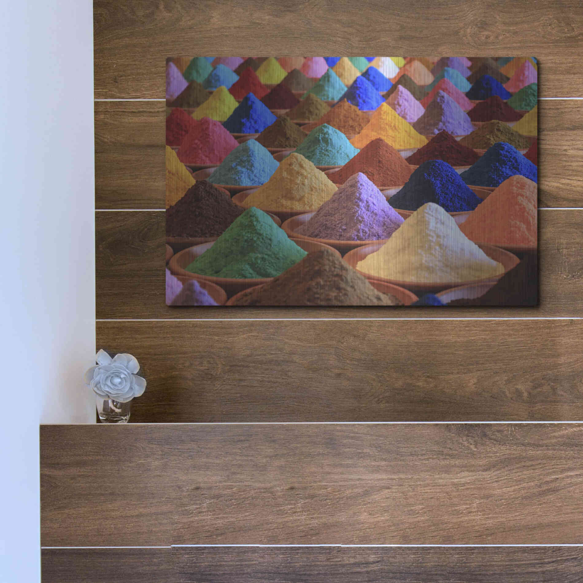 Luxe Metal Art 'Colorful Life' Metal Wall Art,16x12