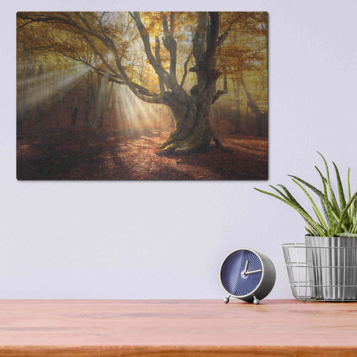 Luxe Metal Art 'Enchanted Forest' Metal Wall Art,16x12