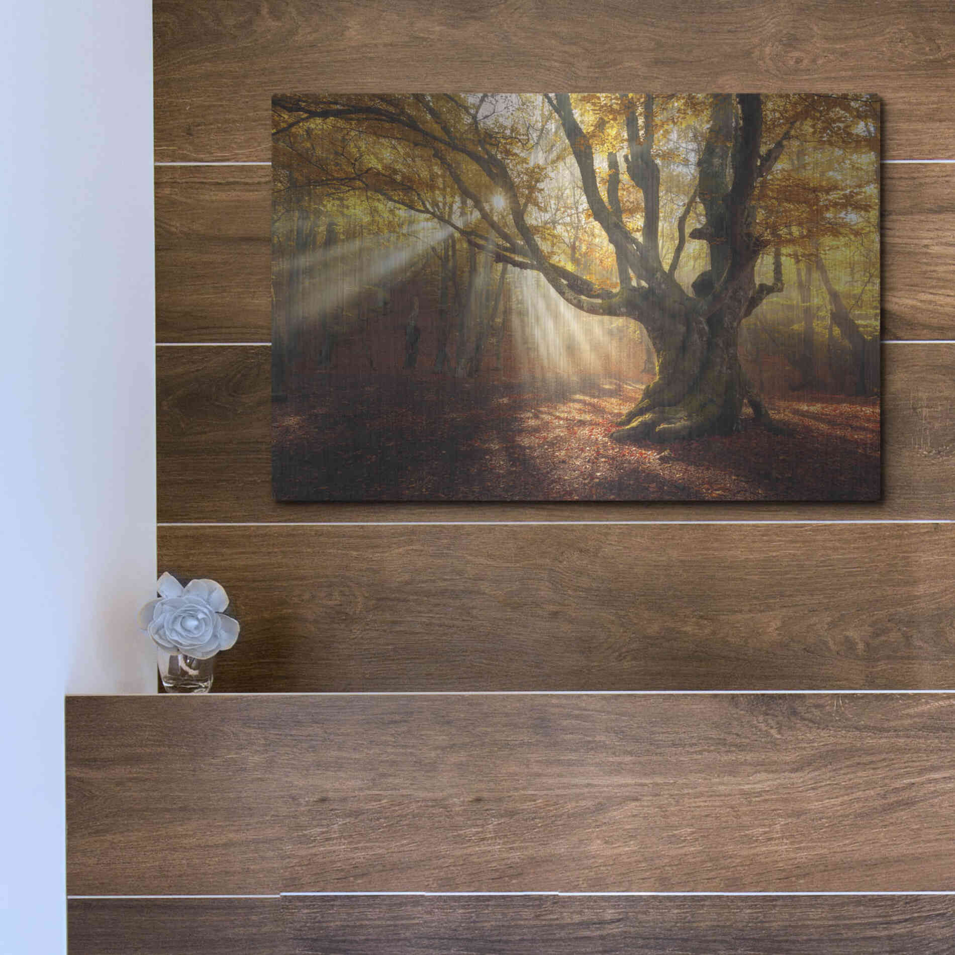 Luxe Metal Art 'Enchanted Forest' Metal Wall Art,16x12