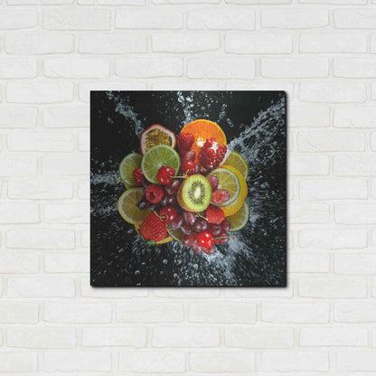 Luxe Metal Art 'Fruit Splash III' Metal Wall Art,24x24