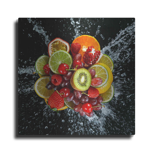 Luxe Metal Art 'Fruit Splash III' Metal Wall Art