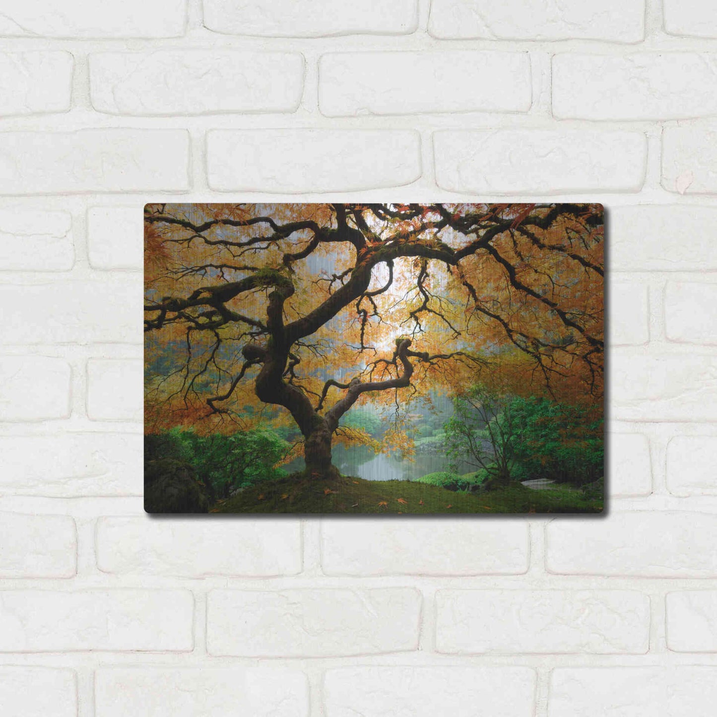 Luxe Metal Art 'Magical Autumn' Metal Wall Art,16x12