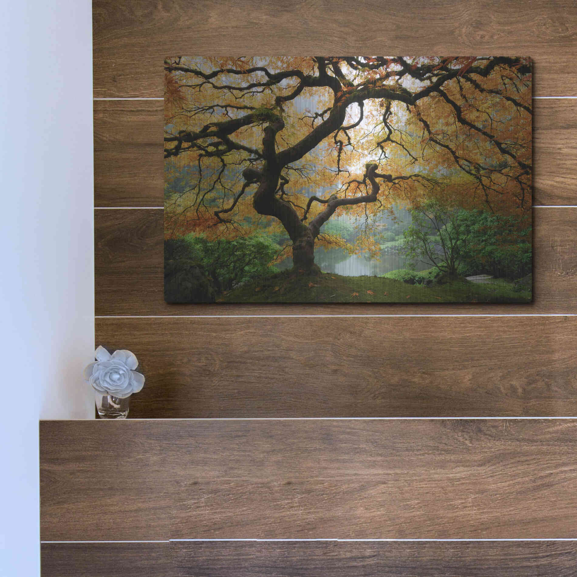 Luxe Metal Art 'Magical Autumn' Metal Wall Art,16x12