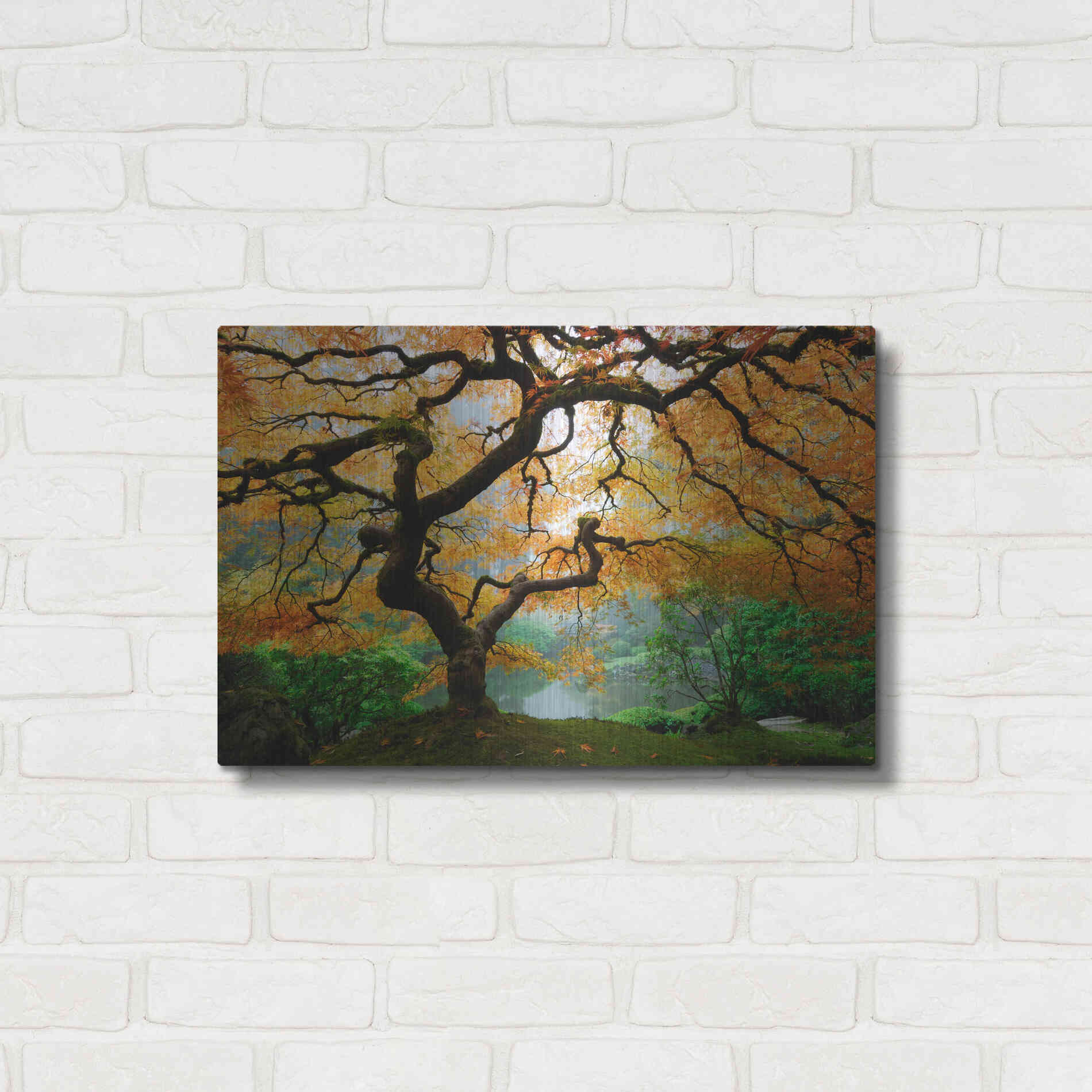 Luxe Metal Art 'Magical Autumn' Metal Wall Art,24x16