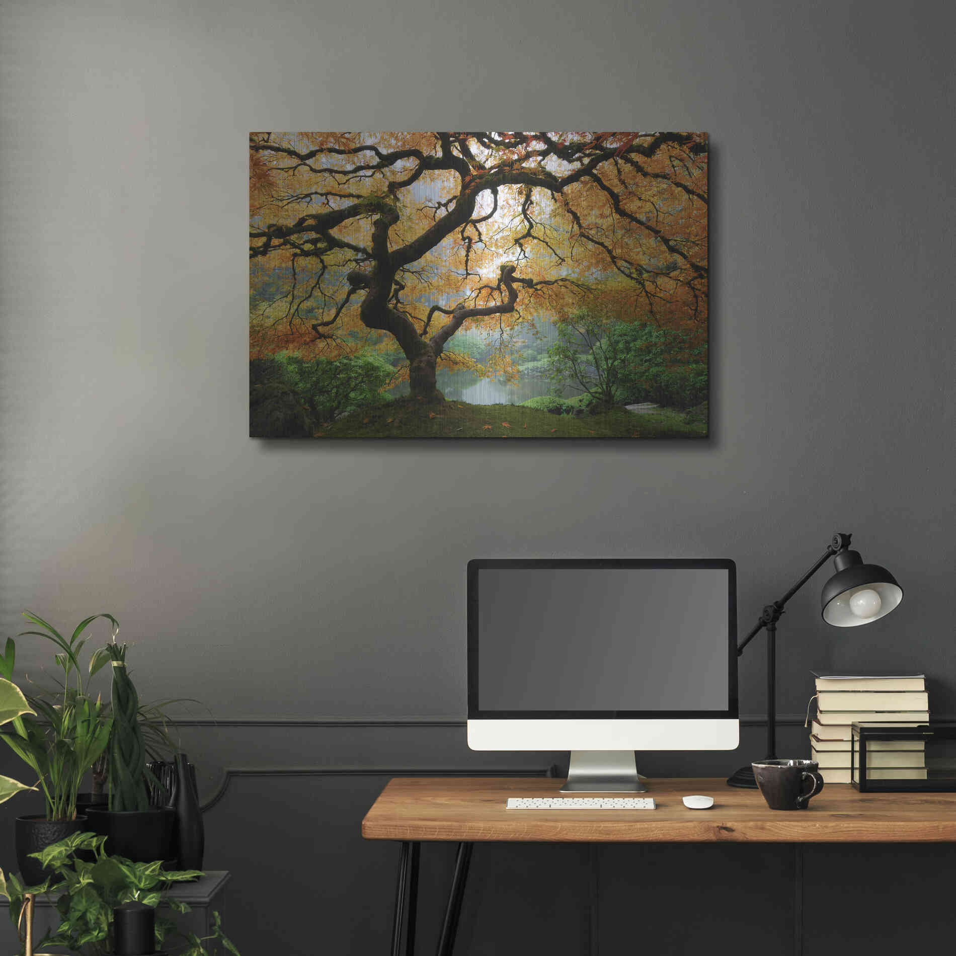 Luxe Metal Art 'Magical Autumn' Metal Wall Art,36x24