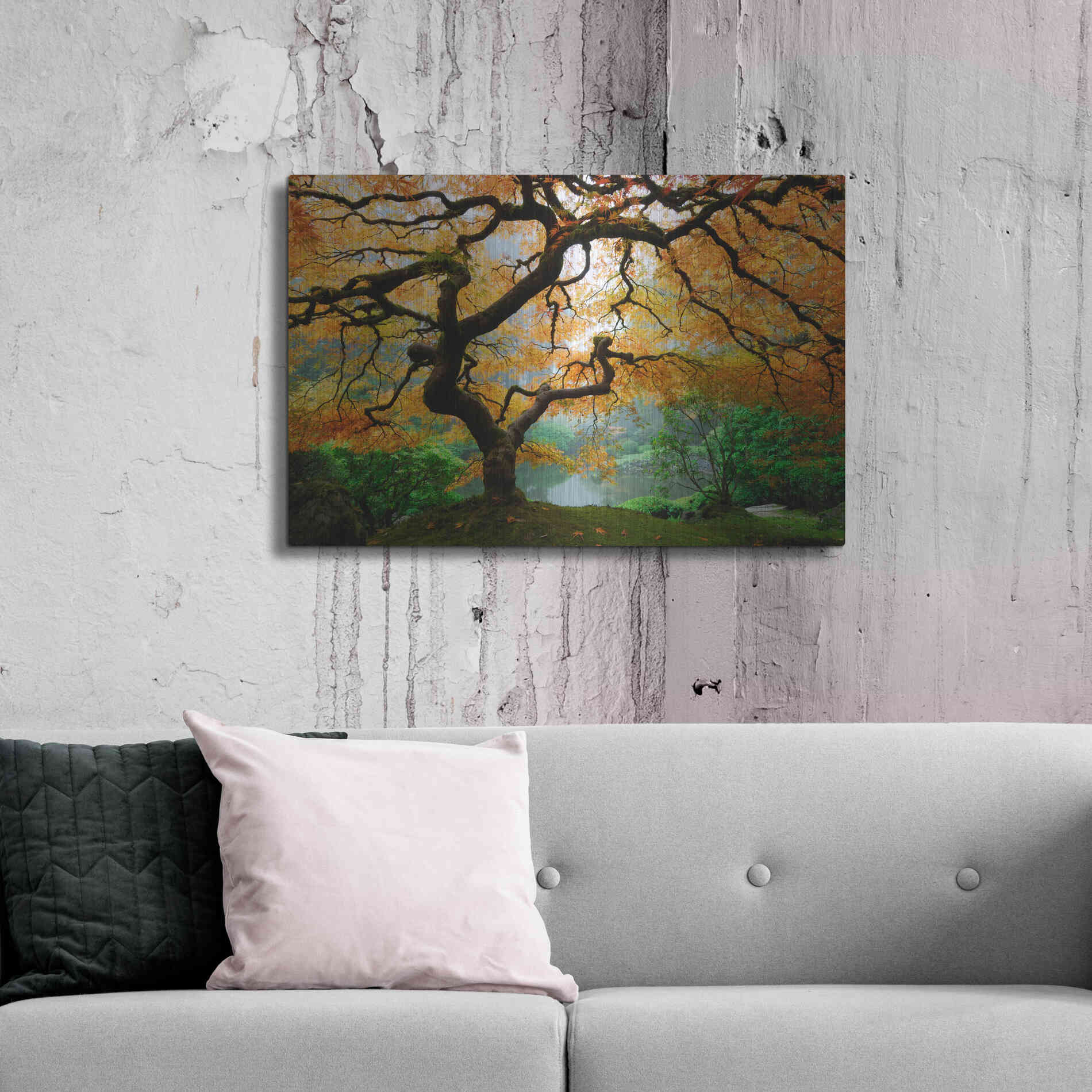 Luxe Metal Art 'Magical Autumn' Metal Wall Art,36x24