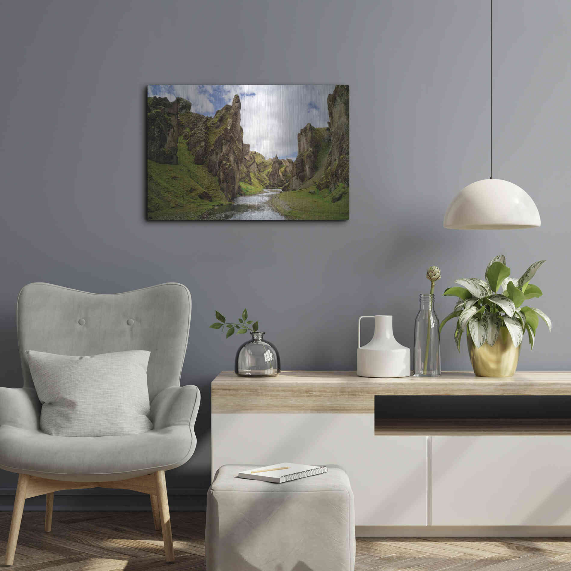Luxe Metal Art 'Middle Earth' Metal Wall Art,24x16