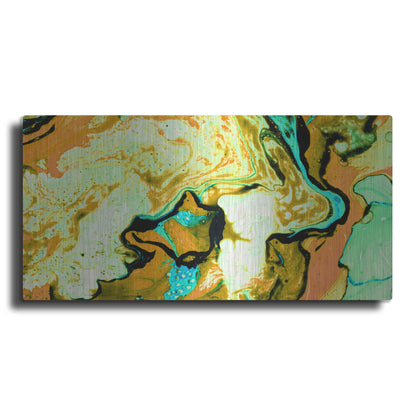 Luxe Metal Art 'Orange Lava' Metal Wall Art
