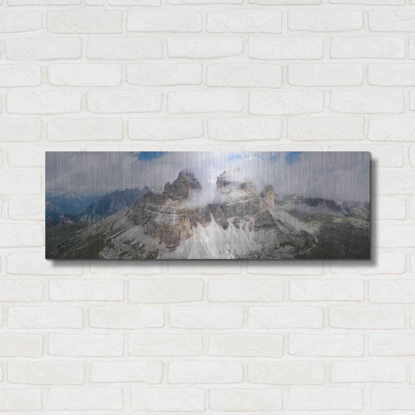 Luxe Metal Art 'Tre Cime Di Lavaredo' Metal Wall Art,36x12