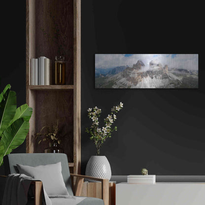 Luxe Metal Art 'Tre Cime Di Lavaredo' Metal Wall Art,36x12