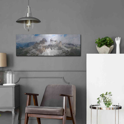 Luxe Metal Art 'Tre Cime Di Lavaredo' Metal Wall Art,36x12