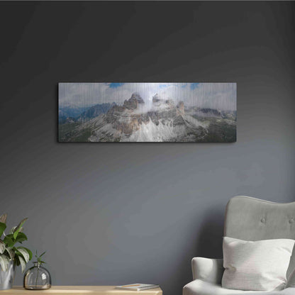 Luxe Metal Art 'Tre Cime Di Lavaredo' Metal Wall Art,36x12