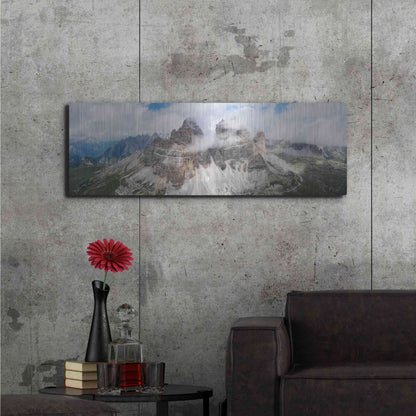 Luxe Metal Art 'Tre Cime Di Lavaredo' Metal Wall Art,48x16