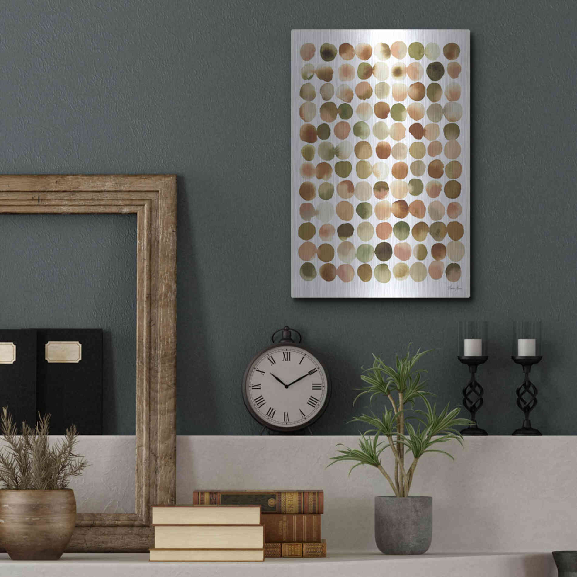 Luxe Metal Art 'Natural Abstract I' by Laura Horn, Metal Wall Art,12x16