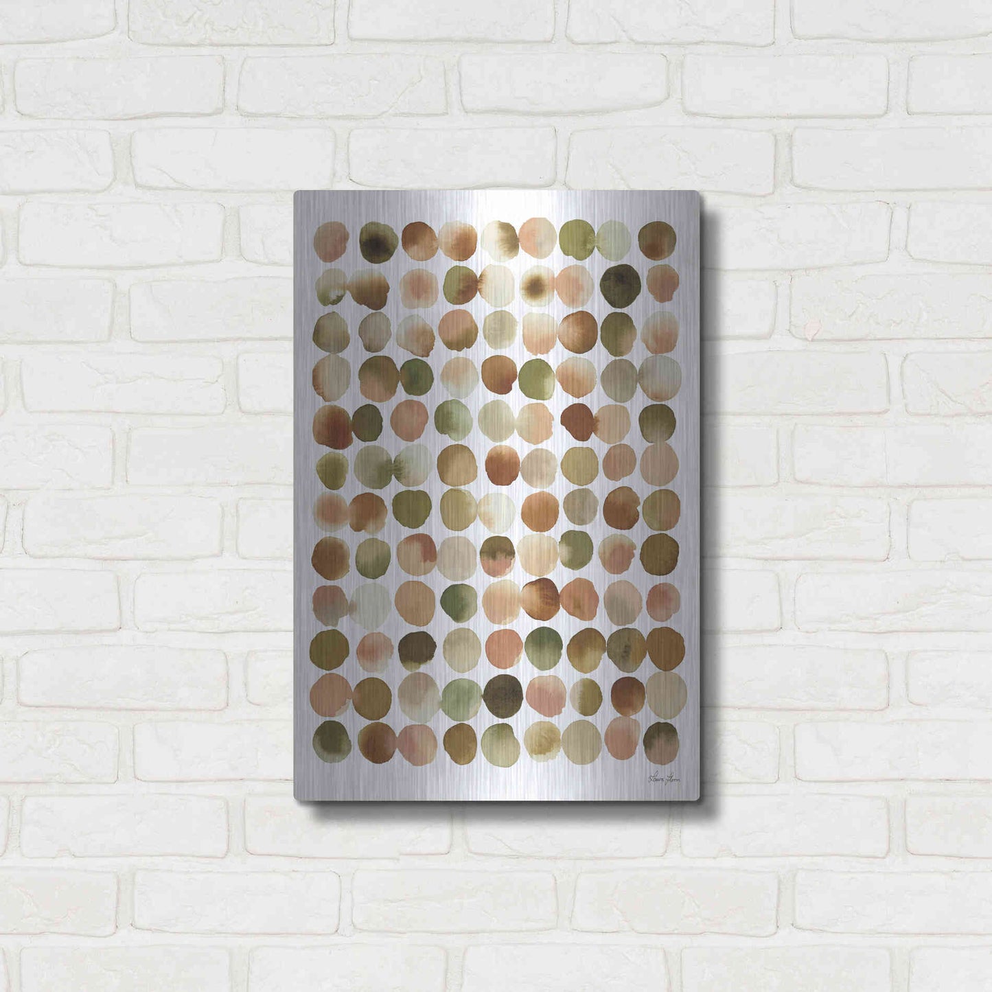 Luxe Metal Art 'Natural Abstract I' by Laura Horn, Metal Wall Art,16x24