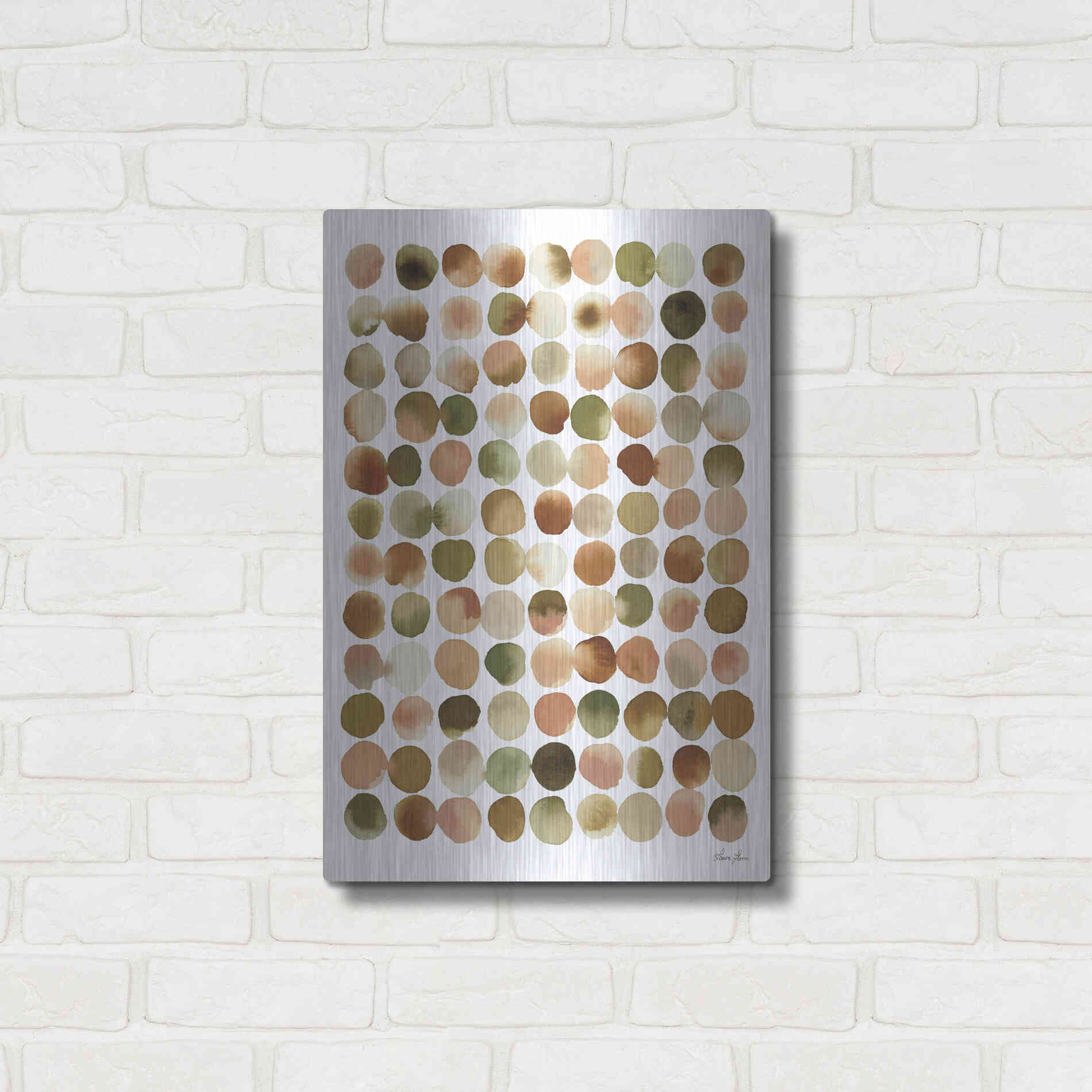 Luxe Metal Art 'Natural Abstract I' by Laura Horn, Metal Wall Art,16x24