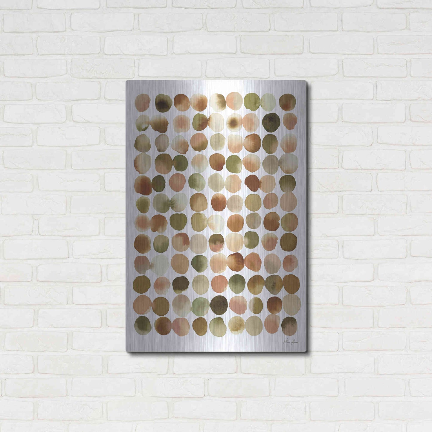 Luxe Metal Art 'Natural Abstract I' by Laura Horn, Metal Wall Art,24x36