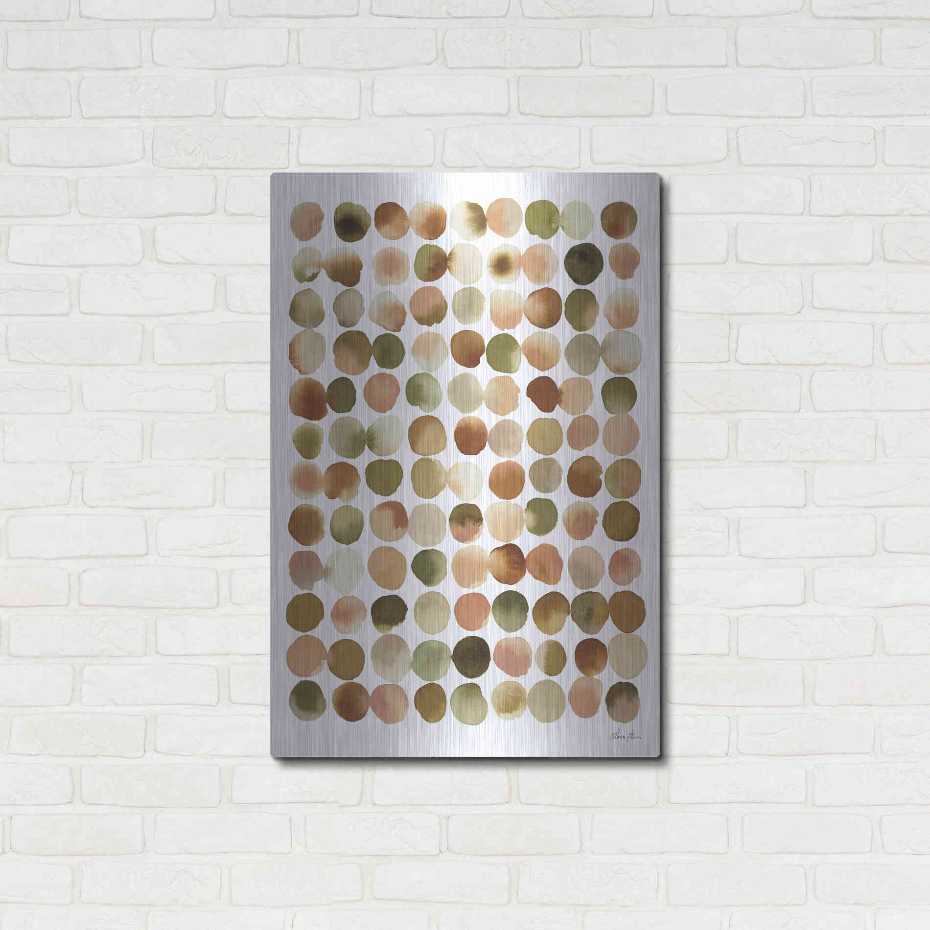 Luxe Metal Art 'Natural Abstract I' by Laura Horn, Metal Wall Art,24x36