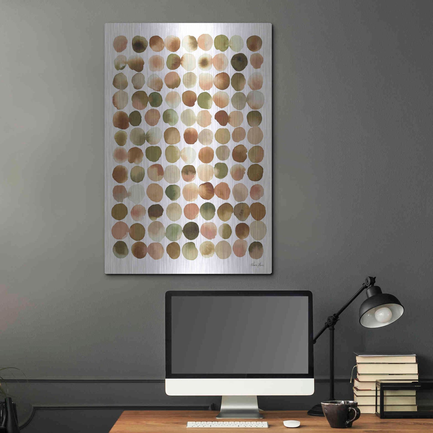 Luxe Metal Art 'Natural Abstract I' by Laura Horn, Metal Wall Art,24x36