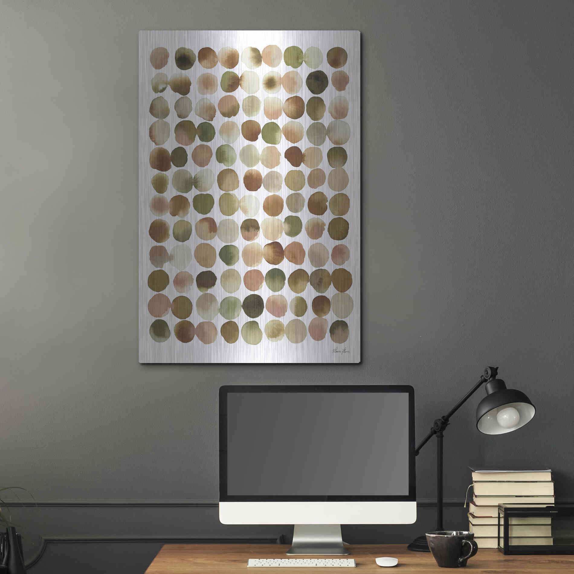 Luxe Metal Art 'Natural Abstract I' by Laura Horn, Metal Wall Art,24x36
