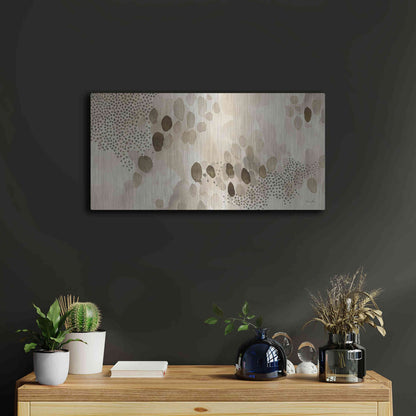 Luxe Metal Art 'Natural Abstract II' by Laura Horn, Metal Wall Art,24x12