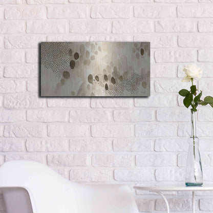 Luxe Metal Art 'Natural Abstract II' by Laura Horn, Metal Wall Art,24x12
